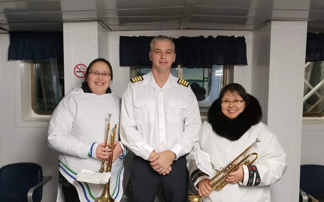 MV Northern Ranger honoured by Nain Brass Band